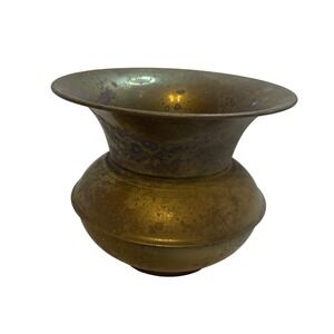 Vintage Brass‎ Vase Urn Style Planter Pot Rustic Home Decor Table Centerpiece
